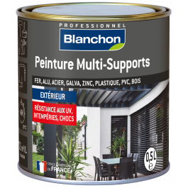 Peinture Multi-supports Rustins - 1L Blanc - Intérieur/Extérieur - Séchage Rapide - Satin